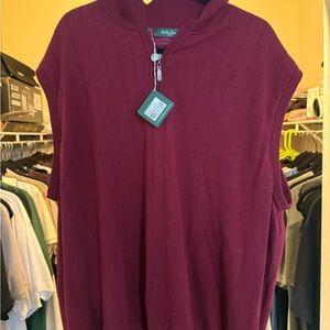 Bobby Jones Burgundy Zip-Up Vest